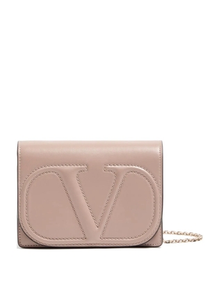 Valentino Garavani pouch with VLogo Walk calfskin chain - Pink