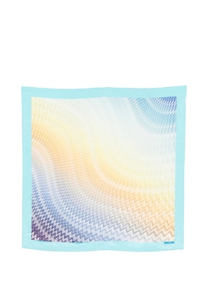 Missoni zigzag-print scarf - Blue
