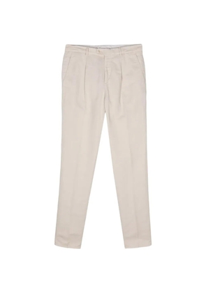 Brunello Cucinelli pleated pressed-crease trousers - Neutrals