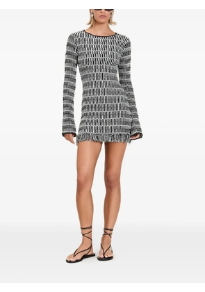 Devon Costa fringe-trim mini dress - Black