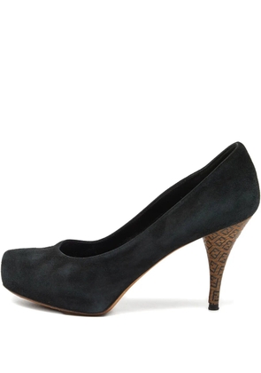 Fendi Pre-Owned 2023 suede Fendi Pattern Heels pumps - Black