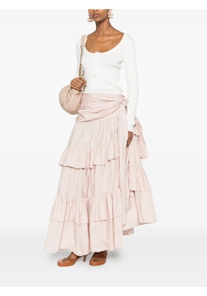 Chloé ruffled tiered maxi skirt - Pink