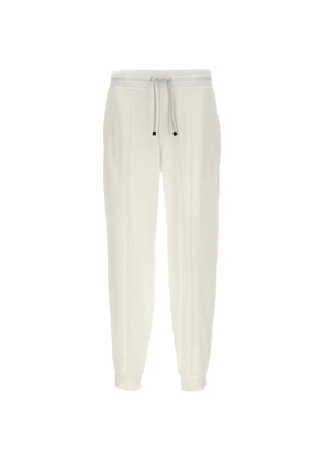 Brunello Cucinelli drawstring tailored trousers - White