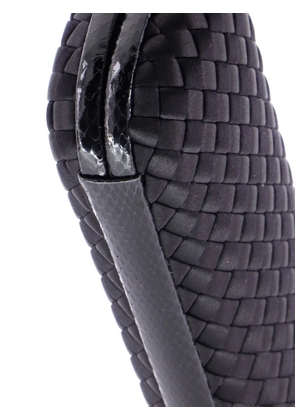 Bottega Veneta Pre-Owned Box Knot Intrecciato Satin Long clutch bag - Black