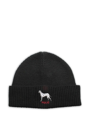 Polo Ralph Lauren Dalmatian Dog beanie hat - Black