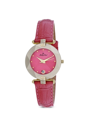 Mathey Tissot Pyramide crystal-embellished 26mm watch - Pink