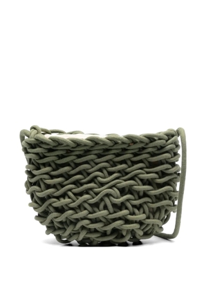Alienina Xena interwoven crossbody bag - Green