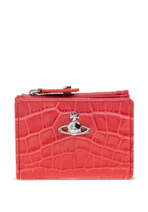 Vivienne Westwood Orb croc-effect wallet - Red