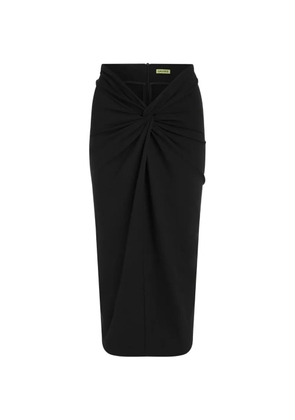GAUGE81 Barina twist-detail draped midi skirt - Black