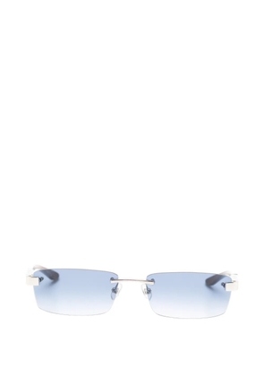 Maybach eyewear The Artist III rimless rectangle-frame sunglasses - Brown