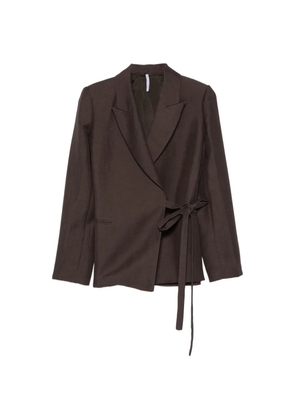 Liviana Conti side-tie wrap jacket - Brown