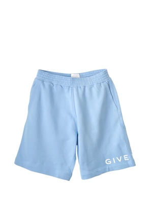 Givenchy logo-print boxy shorts - Blue