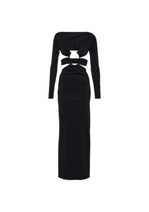 Christopher Esber cut-out ruched maxi dress - Black