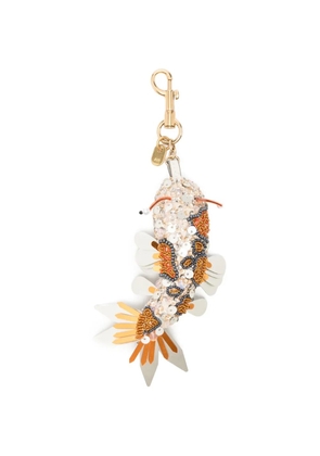 Anya Hindmarch Koi sequin-embellished keyring - Neutrals