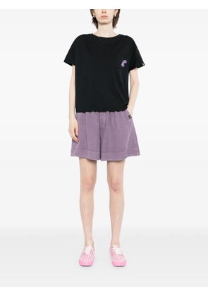 SPORT b. by agnès b. porto dinosaur-embroidered short-sleeves T-shirt - Black