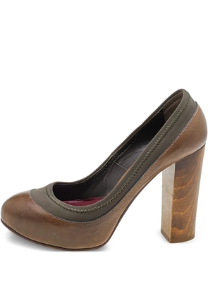 Chloé Pre-Owned 105mm leather pumps - Brown