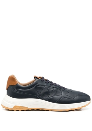 Hogan leather embossed-logo sneakers - Blue