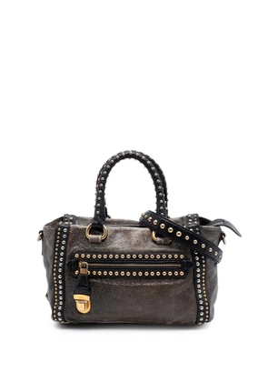 Prada Pre-Owned 2010-2026 Craquele Leather Studded satchel - Grey