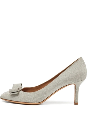 Ferragamo Pre-Owned 80mm glitter-embellished pumps - Silver