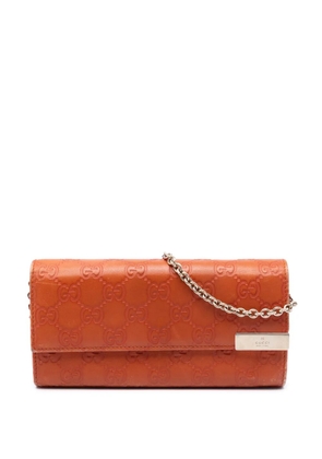 Gucci Pre-Owned 2000-2015 Guccissima Dice Wallet On Chain shoulder bag - Orange