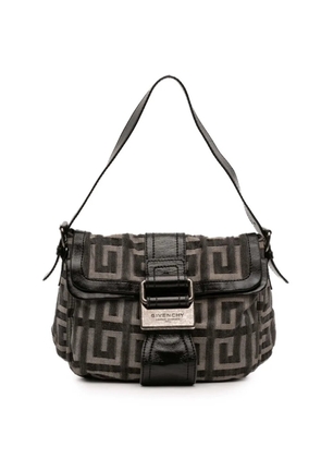 Givenchy Pre-Owned 2008 Leather Trimmed Monogram Denim shoulder bag - Grey