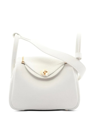 Hermès Pre-Owned 2023 mini Lindy Clemence-leather tote bag - White