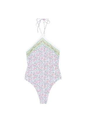 MC2 Saint Barth Meryem floral-print swimsuit - Blue