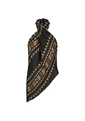 Johanna Ortiz Ancestral geometric-print silk top - Green