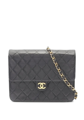 CHANEL Pre-Owned Matelassé single flap shoulder bag - Black