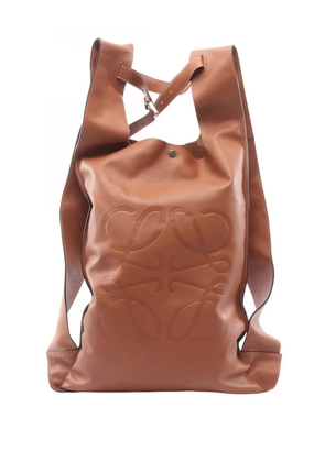 Loewe Pre-Owned 2010-2026 Anagram Leather Shopper backpack - Brown