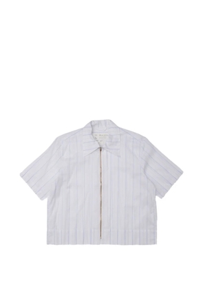 Camiel Fortgens striped zip-up shirt - White