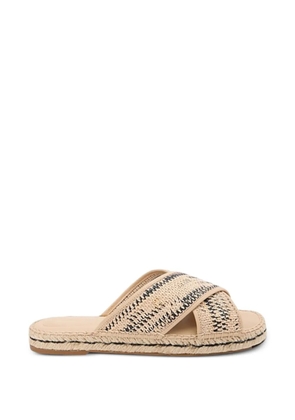 Tommy Hilfiger woven crossover-strap espadrilles - Neutrals