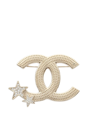 CHANEL Pre-Owned 1986-1988 Coco Mark star brooch - Gold
