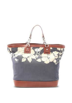 Celine Pre-Owned 2000s floral-pattern tote bag - Blue