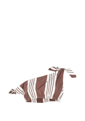 Posse Rosie striped-print top - Brown