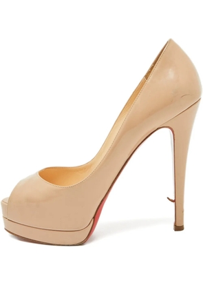 Christian Louboutin Pre-Owned 135mm leather heeled pumps - Neutrals