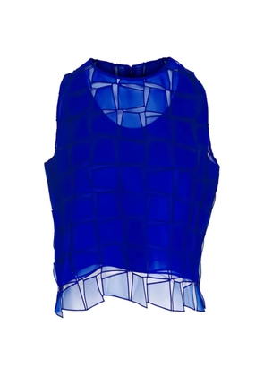 Akris patchwork organza blouse - Blue