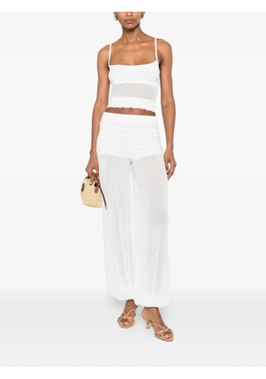 Retrofete Lesli pointelle-knit top - White