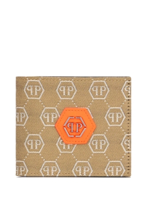 Philipp Plein monogram jacquard wallet - Neutrals