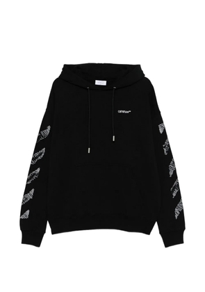 Off-White scribble-print drawstring hoodie - Black