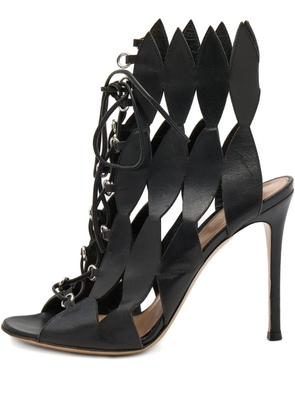 Gianvito Rossi Pre-owned cut-out lace-up shoes - Black