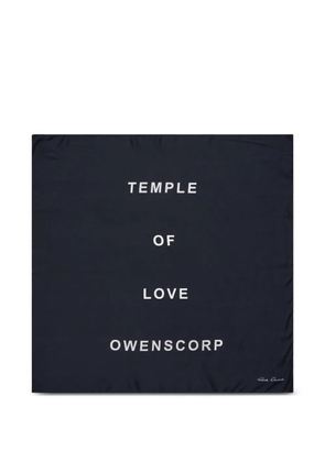 Rick Owens slogan-print scarf - Black