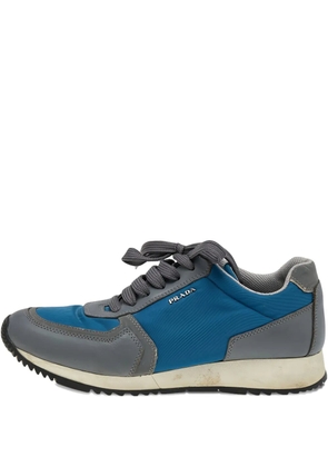Prada Pre-Owned nylon leather sneakers - Blue