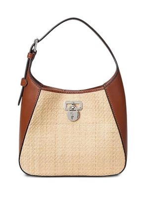 Lauren Ralph Lauren Tanner woven-panel shoulder bag - Neutrals