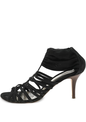 Fendi Pre-Owned 75mm suede strappy sandals - Black
