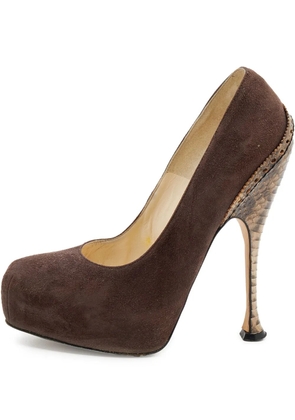 Brian Atwood pre-owned 160mm suede pumps - Brown