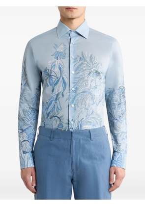 ETRO floral-print cotton shirt - Blue