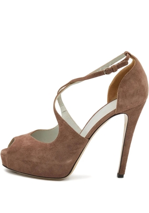 D&G Vintage 2024 125mm platform pumps - Brown