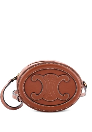 Celine Pre-Owned Triomphe Oval Leather Mini crossbody bag - Brown