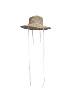 Scha Canotier Big woven hat - Neutrals